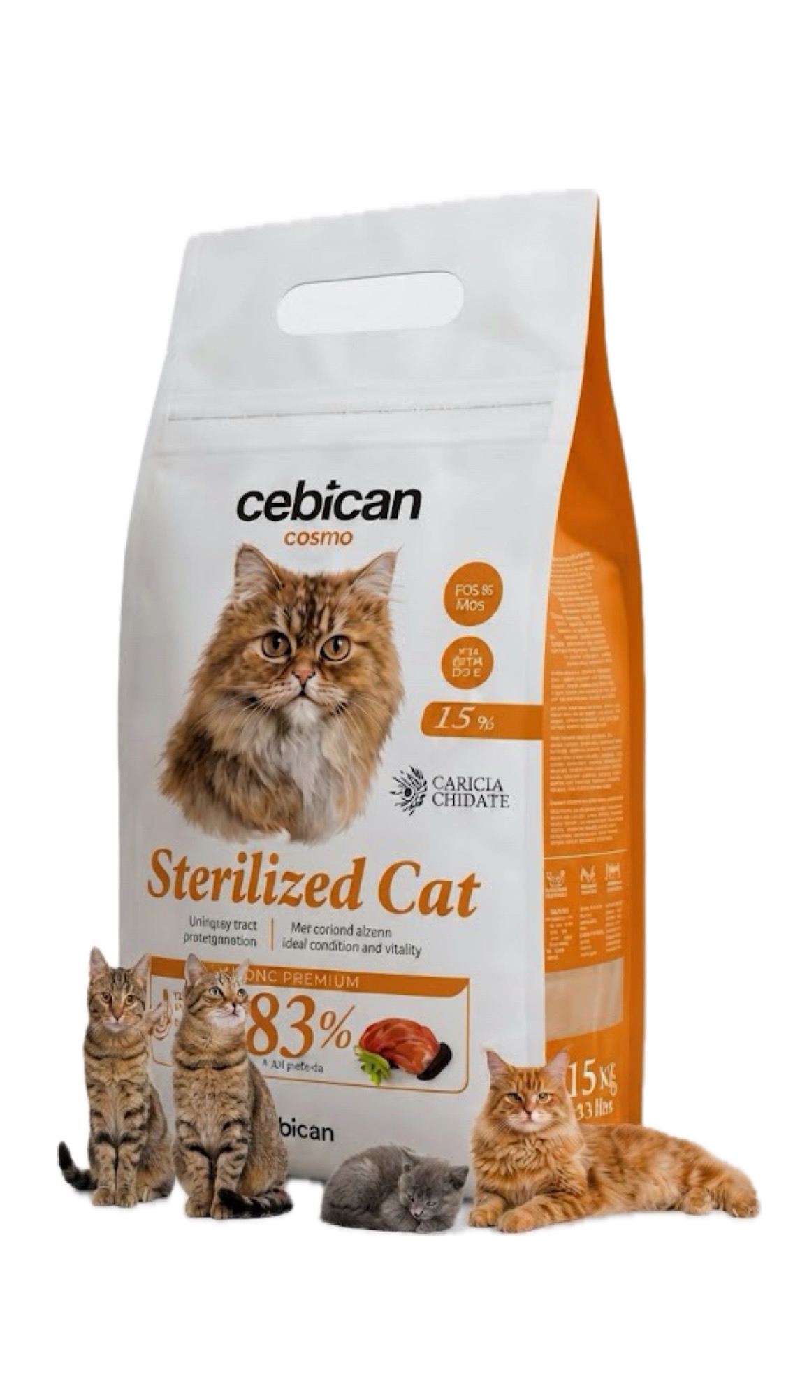 غذای خشک گربه عقیم شده Cebican Sterilized Cat وزن ۱.۵ کیلوگرم | ساخت اسپانیا