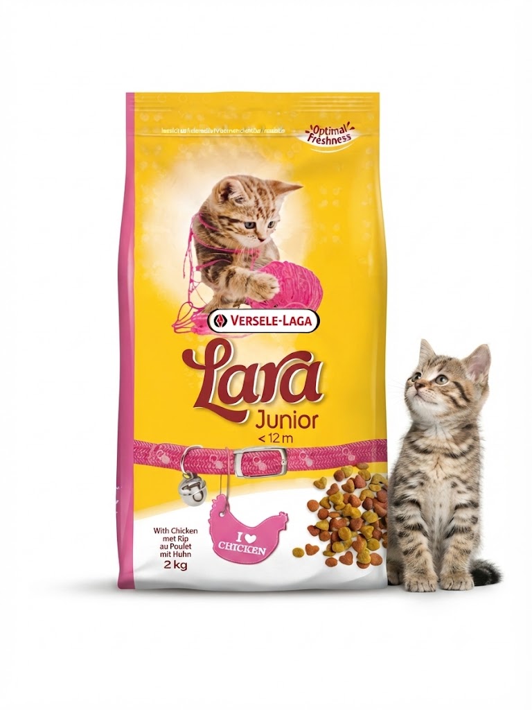 غذای خشک بچه گربه Lara Junior با طعم مرغ وزن ۲ کیلوگرم | Versele-Laga بلژیک
