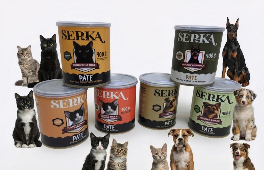 کنسرو پته سپکا ۴۰۰ گرمی سگ و گربه (مدل Adult، Kitten و Puppy) | Sepka Pâté Wet Food