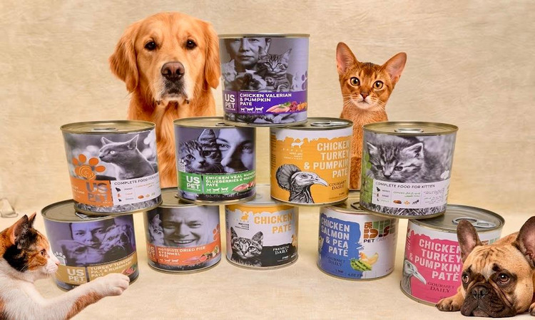 کنسرو US PET ۴۳۰ گرمی سگ و گربه (مدل Adult و Puppy) | US PET Wet Food