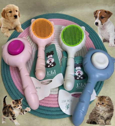 برس دکمه تخلیه مدل تایگر سگ و گربه | Self Cleaning Tiger Pet Brush