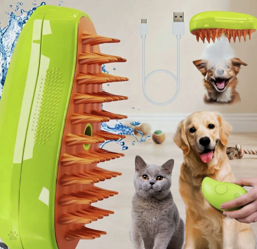 برس بخاردار منگو دو رنگ سگ و گربه | Mango Steam Pet Brush