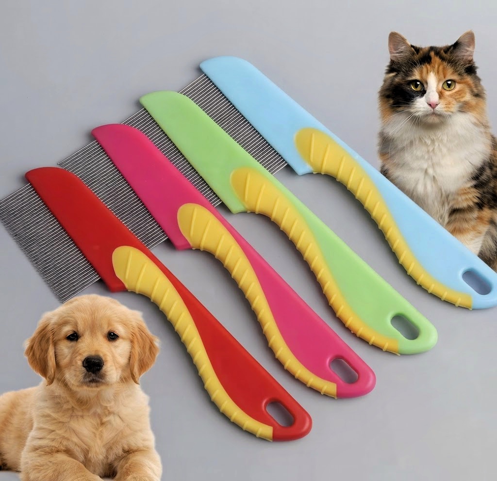 شانه کک‌گیر دسته‌دار سگ و گربه | Handle Flea Comb