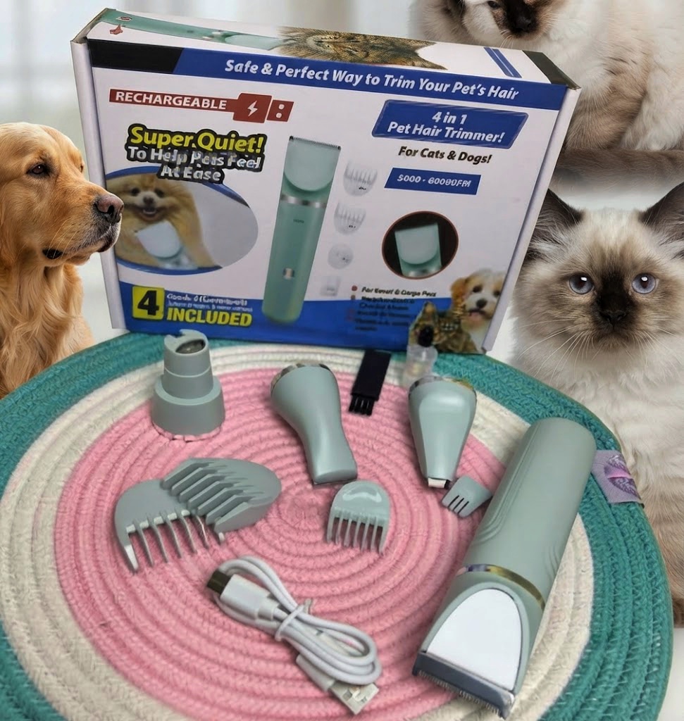 ماشین اصلاح سه‌کاره سگ و گربه (موزر، اصلاح پنجه و سوهان ناخن) | 3 in 1 Pet Grooming Kit