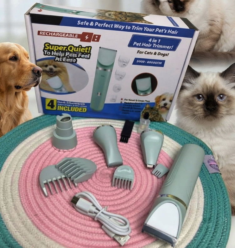 ماشین اصلاح سهکاره سگ و گربه (موزر، اصلاح پنجه و سوهان ناخن) | 3 in 1 Pet Grooming Kit