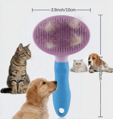 برس بیضی دو رنگ دانه کبریتی سگ و گربه | Oval Dual-Color Slicker Brush