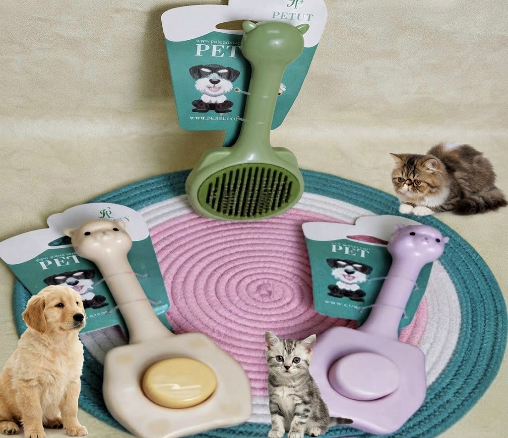 برس تخلیه‌دار مدل لاما سگ و گربه | Llama Self-Cleaning Slicker Brush