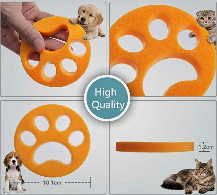 پرزگیر ماشین لباسشویی سیلیکونی تک رنگ ۱۰ سانت با ضخامت ۱۲ میل | Silicone Washing Machine Pet Hair Catcher 10cm