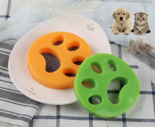 پرزگیر سیلیکونی ماشین لباسشویی مدل پنجه در ضخامت ۱۰ میل و ۵ میل | Paw Design Silicone Pet Hair Catcher