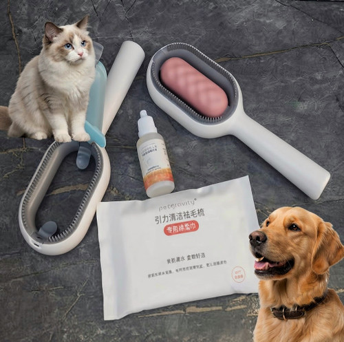 پرزگیر آپولو مخزندار همراه قطره آنتیباکتریال و دستمال مخصوص | Apollo Pet Hair Remover with Container, Antibacterial Drop & Cleaning Cloth