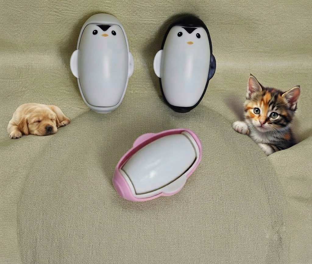 پرزگیر ژله‌ای مدل پنگوئن سگ و گربه | Penguin Gel Pet Hair Remover