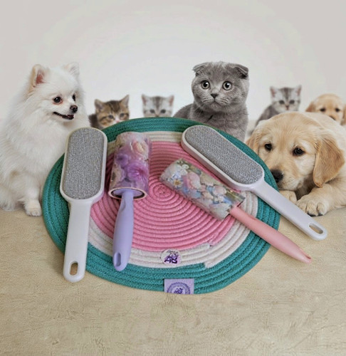 پرزگیر رولی خارجی به همراه ویزارد سگ و گربه | Imported Lint Roller with Wizard Pet Hair Remover