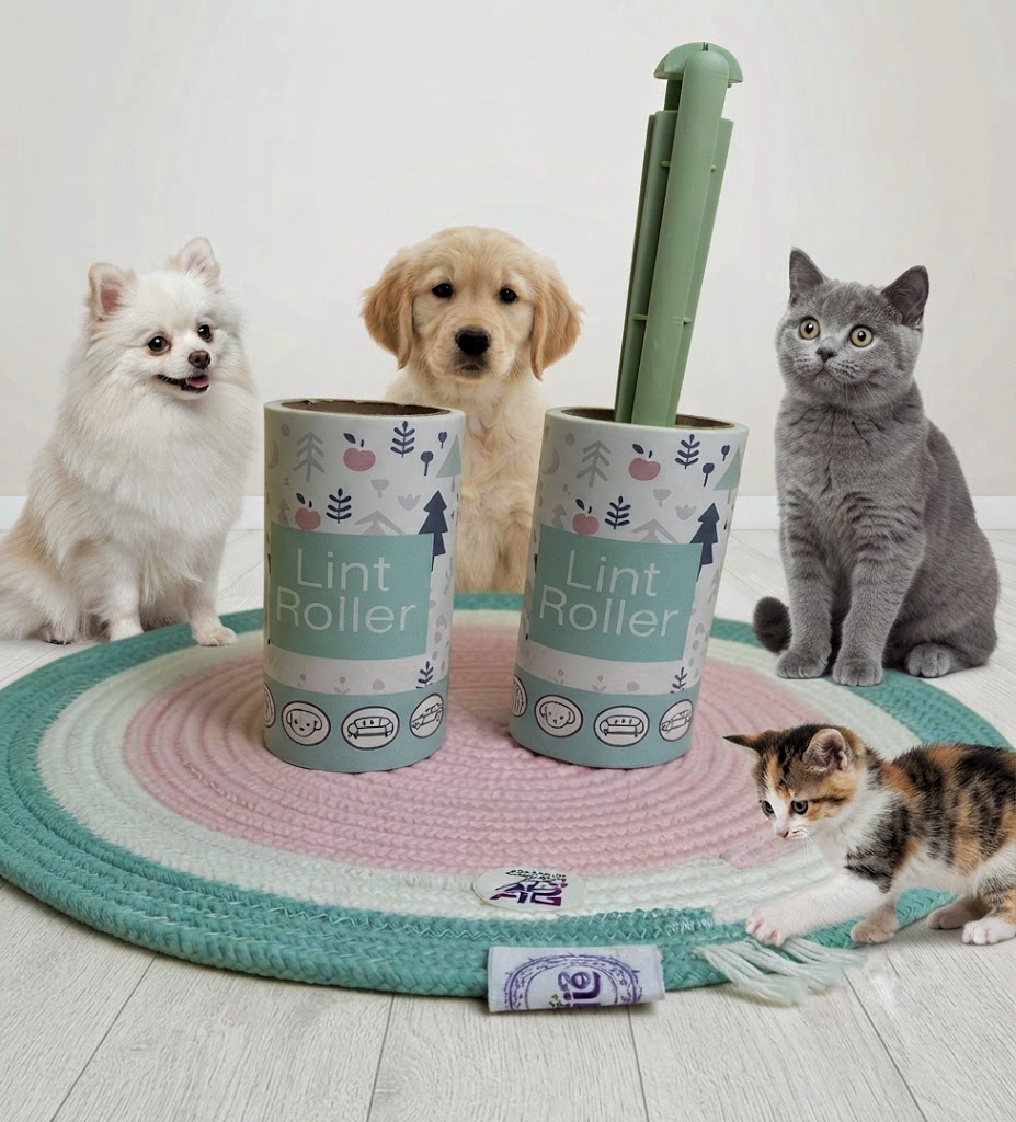 پرزگیر رولی ۵۰ برگ به همراه یک یدک سگ و گربه | 50 Sheets Lint Roller with 1 Refill Pet Hair Remover