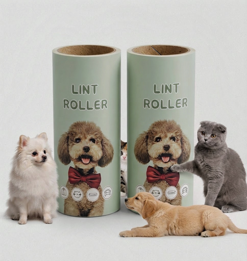 یدک پرزگیر رولی خارجی ۵۰ برگ سگ و گربه | Imported 50 Sheets Lint Roller Refill Pet Hair Remover