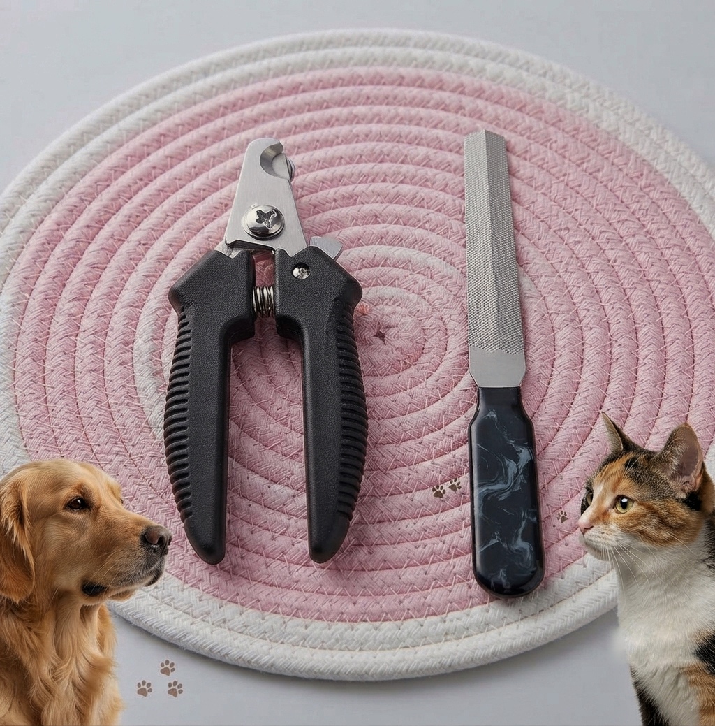 ناخن‌گیر فنردار سوهان‌دار سگ و گربه | Spring Pet Nail Clipper with Nail File