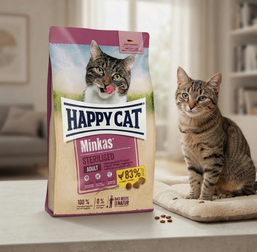 غذای خشک گربه هپی کت مدل Minkas Sterilised Adult وزن ۱۰ کیلوگرم | Happy Cat Minkas Sterilised Adult Dry Cat Food 10kg ساخت آلمان