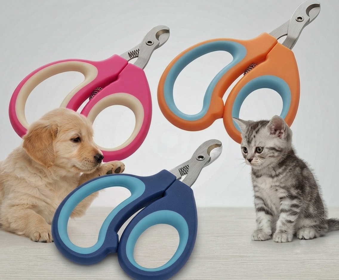 ناخن گیر قیچی دسته دو رنگ سگ و گربه | Two-Tone Handle Pet Nail Clipper