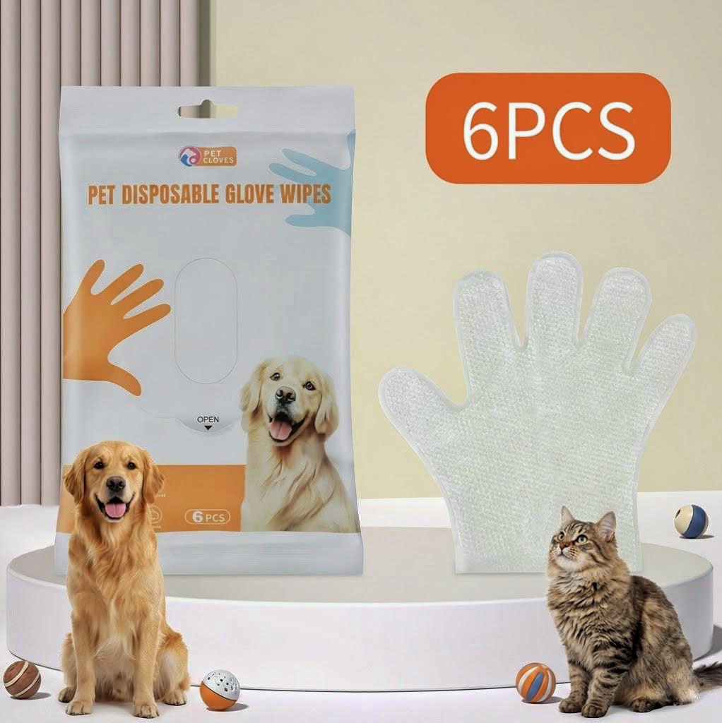 دستکش مرطوب شست‌وشوی مخصوص سگ و گربه | Pet Grooming Wet Gloves